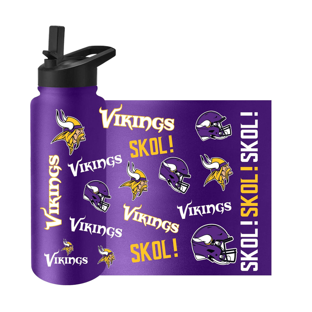 Minnesota Vikings 34oz Native Quencher Bottle - Logo Brands - Flyclothing LLC