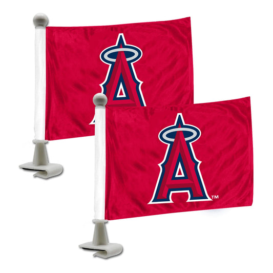 Los Angeles Angels Ambassador Car Flags - 2 Pack Mini Auto Flags, 4in X 6in - Los Angeles Angels