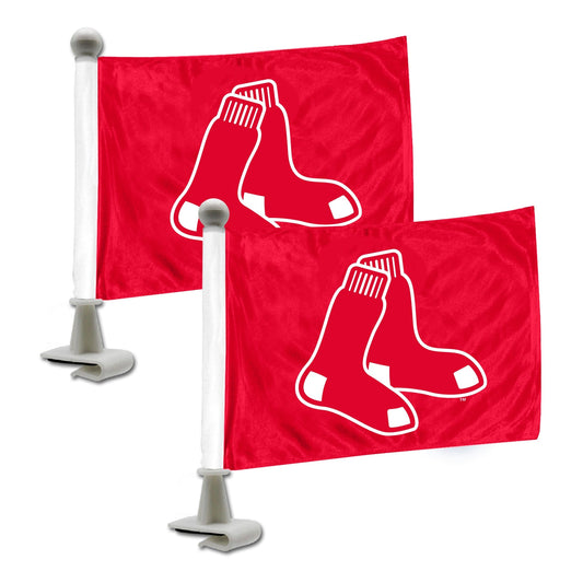 Boston Red Sox Ambassador Car Flags - 2 Pack Mini Auto Flags, 4in X 6in - Boston Red Sox
