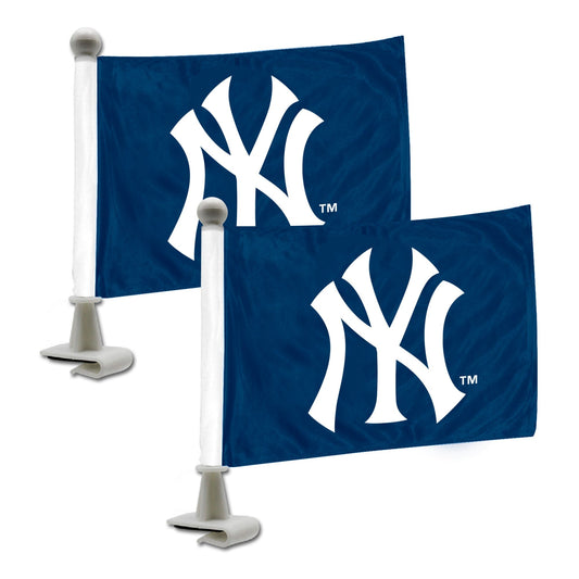 New York Yankees Ambassador Car Flags - 2 Pack Mini Auto Flags, 4in X 6in - New York Yankees