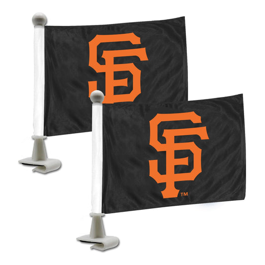 San Francisco Giants Ambassador Car Flags - 2 Pack Mini Auto Flags, 4in X 6in - San Francisco Giants