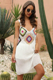 Geometric V-Neck Spaghetti Strap Cover Up Dress - Trendsi - Flyclothing LLC