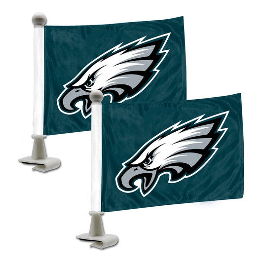Philadelphia Eagles Ambassador Car Flags - 2 Pack Mini Auto Flags, 4in X 6in - Philadelphia Eagles