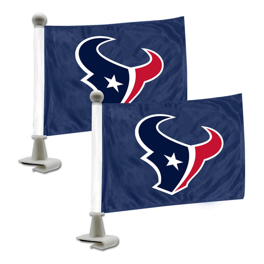 Houston Texans Ambassador Car Flags - 2 Pack Mini Auto Flags, 4in X 6in - Houston Texans