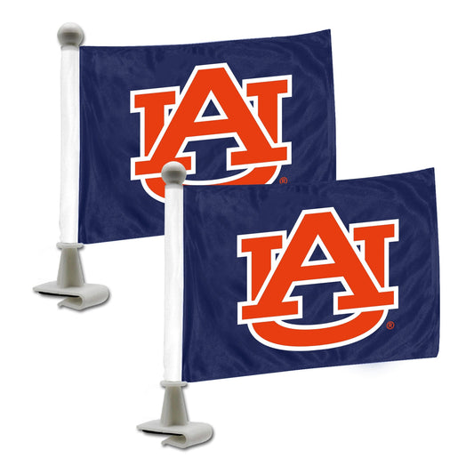 Auburn Tigers Ambassador Car Flags - 2 Pack Mini Auto Flags, 4in X 6in - Auburn