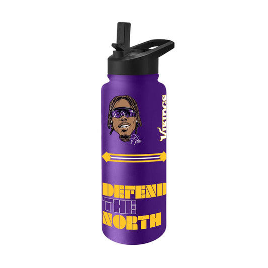 Minnesota Vikings Breaking T 34oz Native Quencher Bottle - Logo Brands - Flyclothing LLC