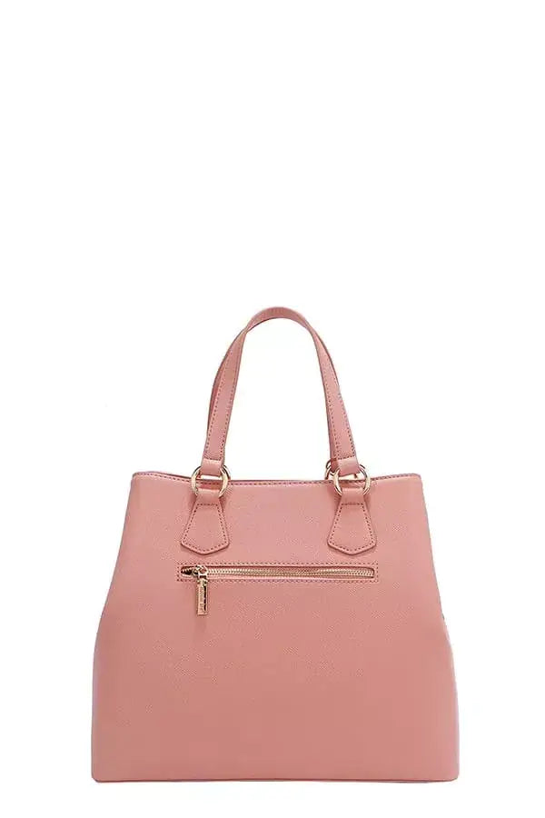 Nicole Lee USA Monogram Pattern Handbag with Rhinestones Decor - Trendsi - Flyclothing LLC
