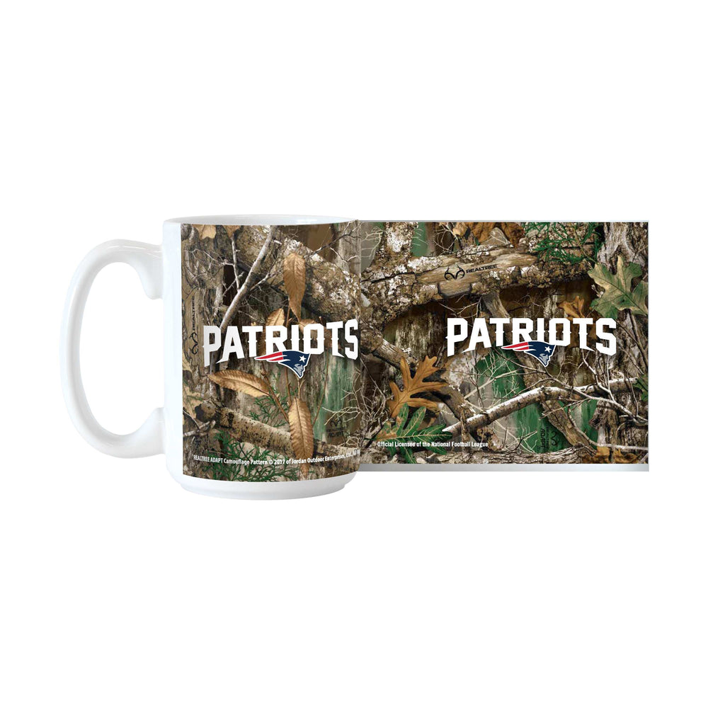 New England Patriots Real Tree 15oz Sublimated Mug - Logo Brands - Flyclothing LLC