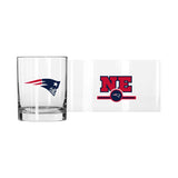 New England Patriots 14oz Letterman Rocks Glass - Logo Brands - Flyclothing LLC