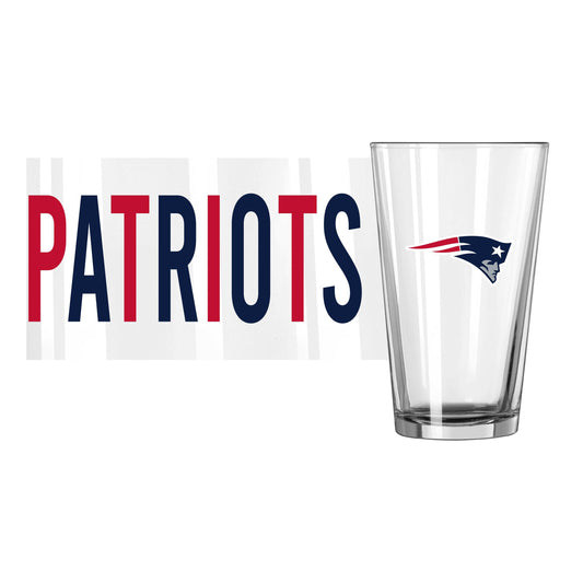 New England Patriots 16oz Overtime Pint Glass - Logo Brands - Flyclothing LLC