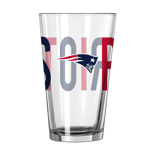 New England Patriots 16oz Overtime Pint Glass - Logo Brands - Flyclothing LLC