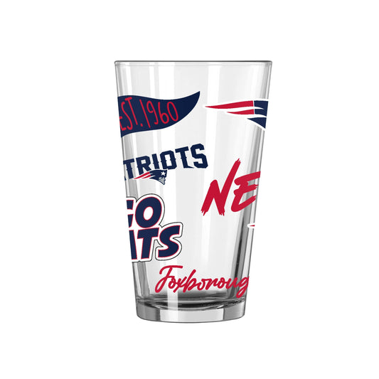 New England Patriots 16oz Native Pint Glass - Logo Brands - Flyclothing LLC