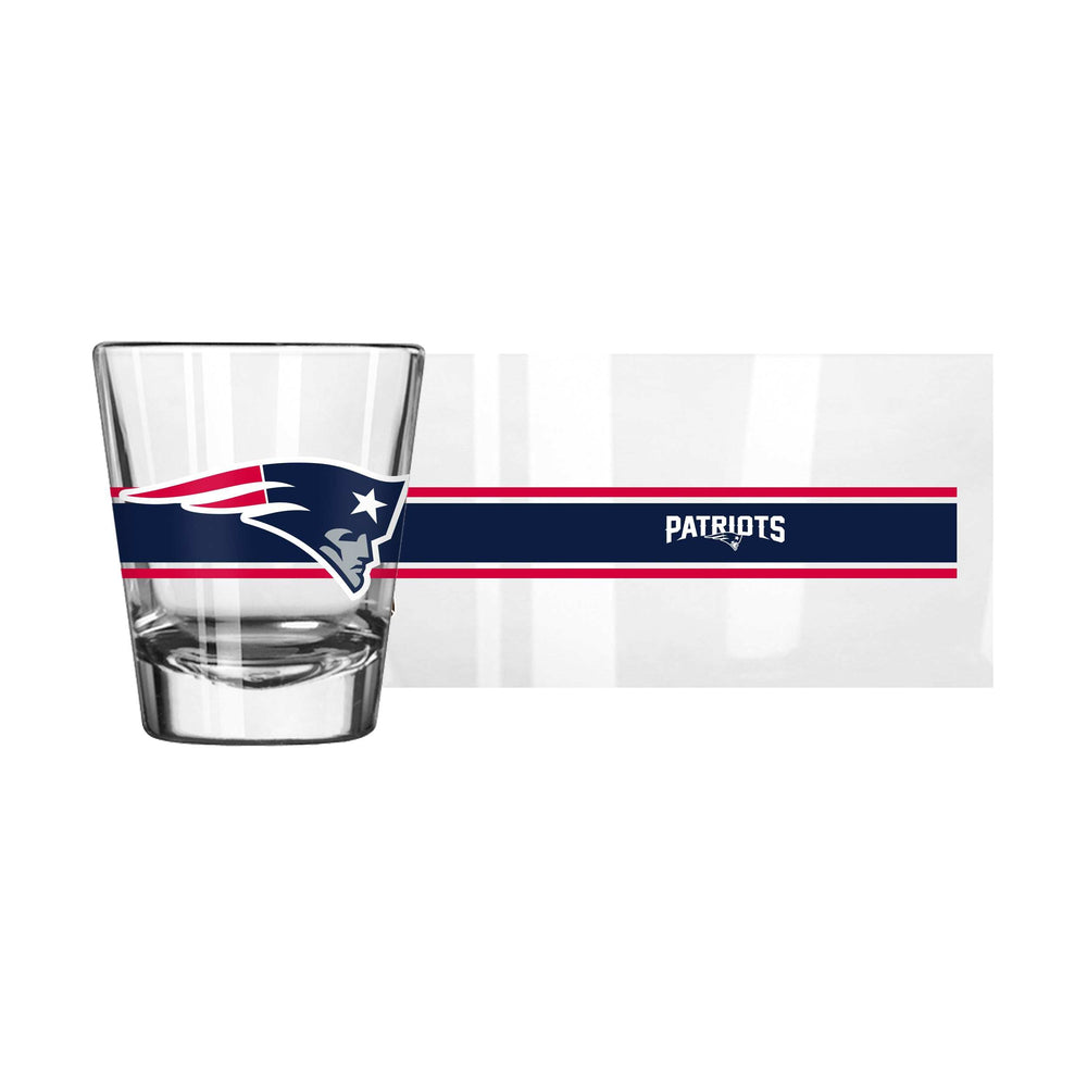 New England Patriots 2oz Stripe Shot Glass - Logo Brands - Flyclothing LLC