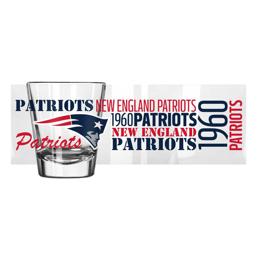New England Patriots 2oz Spirit Shot Glass - Logo Brands - Flyclothing LLC