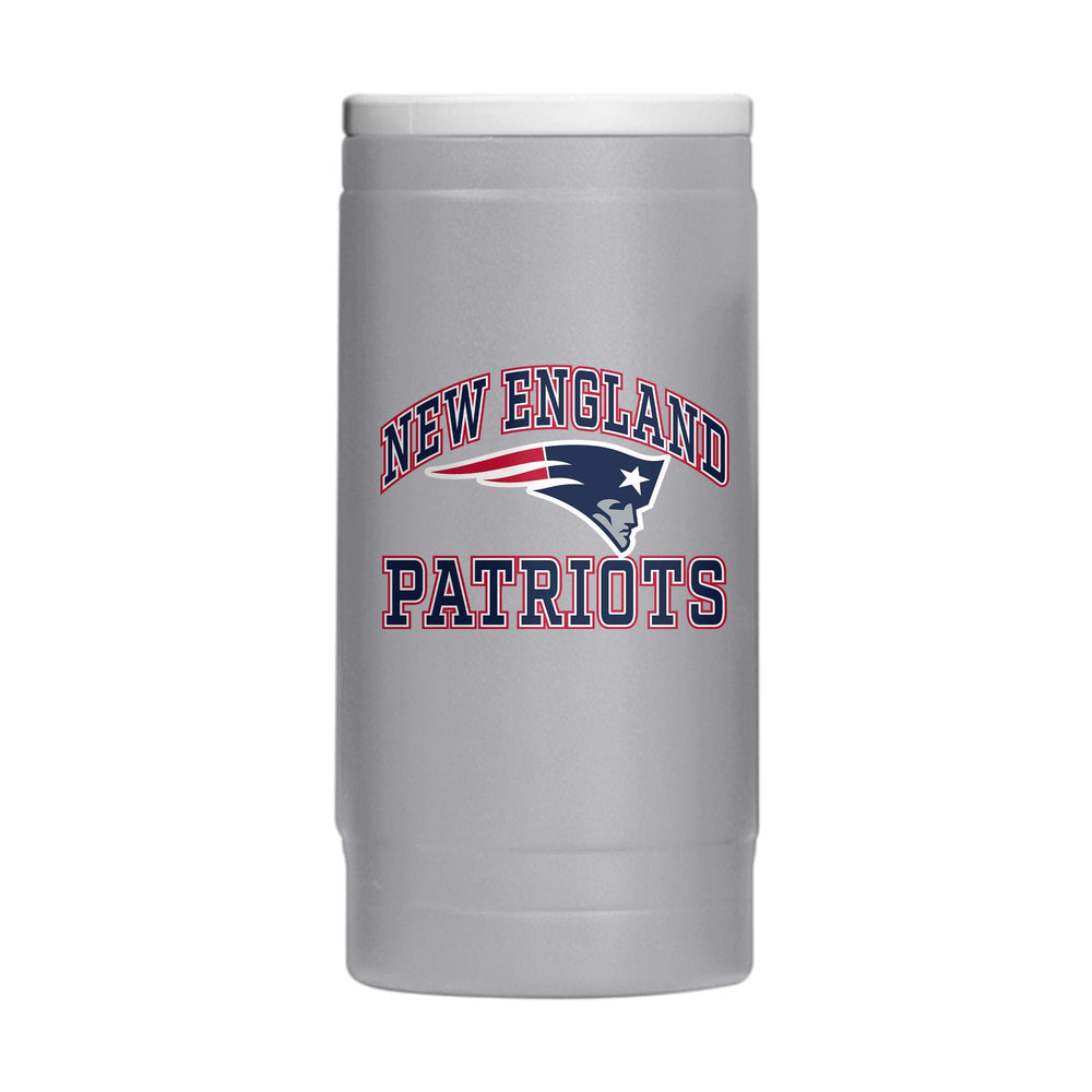 New England Patriots 12oz Athletic Powdercoat SlimCan Coolie - Logo Brands - Flyclothing LLC