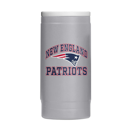 New England Patriots 12oz Athletic Powdercoat SlimCan Coolie - Logo Brands - Flyclothing LLC