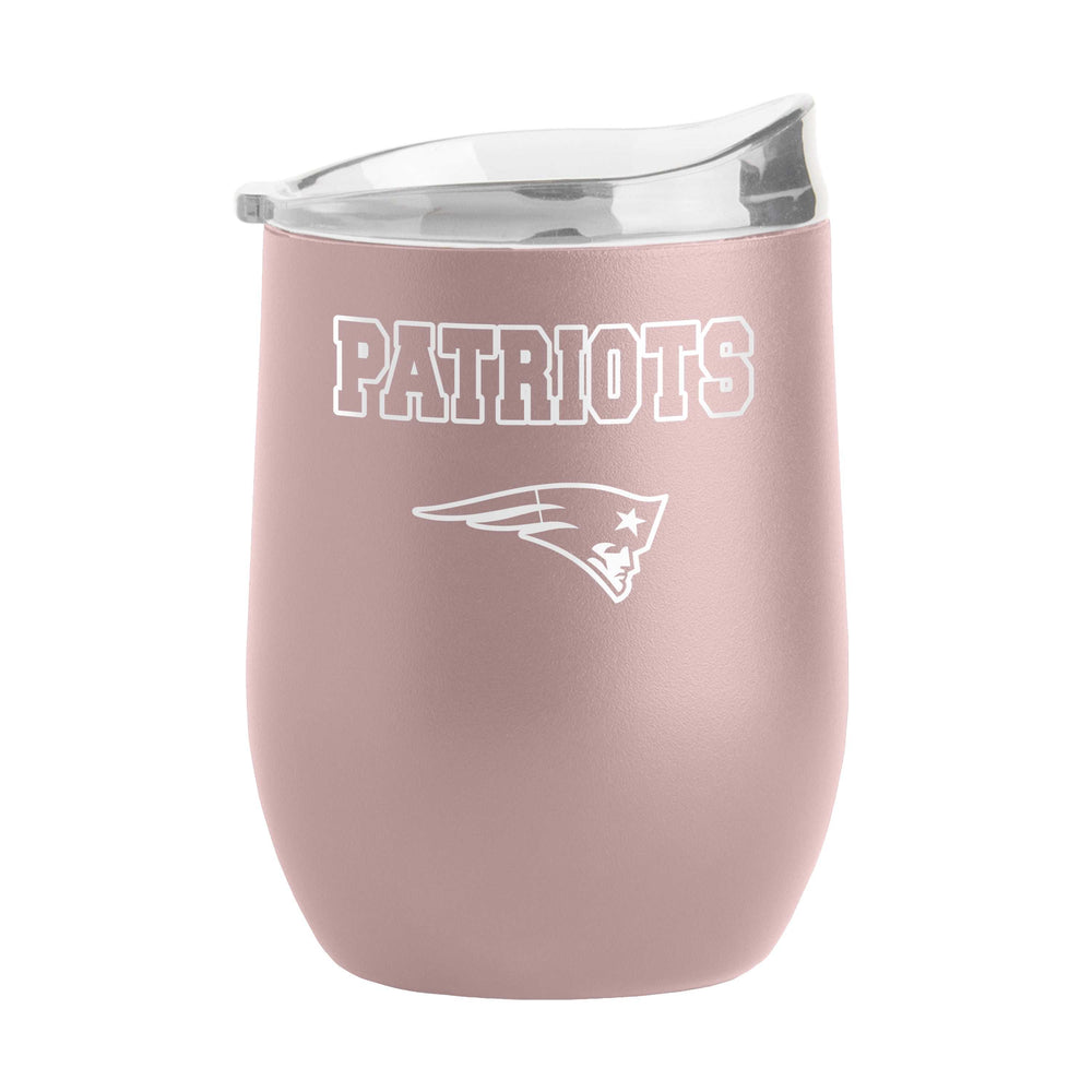 New England Patriots 16oz Stencil Powder Coat Curved Beverage - Logo Brands - Flyclothing LLC