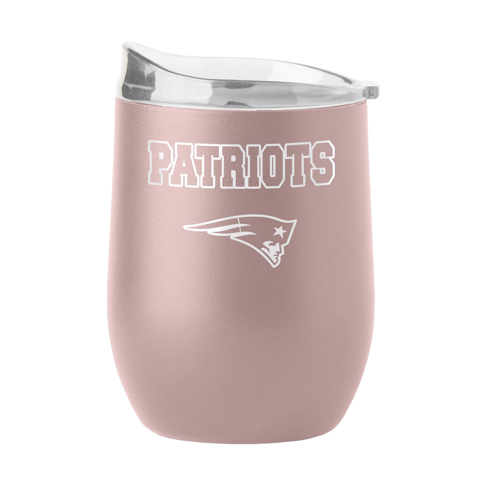 New England Patriots 16oz Stencil Powder Coat Curved Beverage - Logo Brands - Flyclothing LLC
