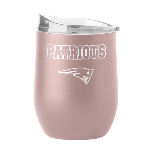 New England Patriots 16oz Stencil Powder Coat Curved Beverage - Logo Brands - Flyclothing LLC