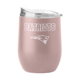 New England Patriots 16oz Stencil Powder Coat Curved Beverage - Logo Brands - Flyclothing LLC