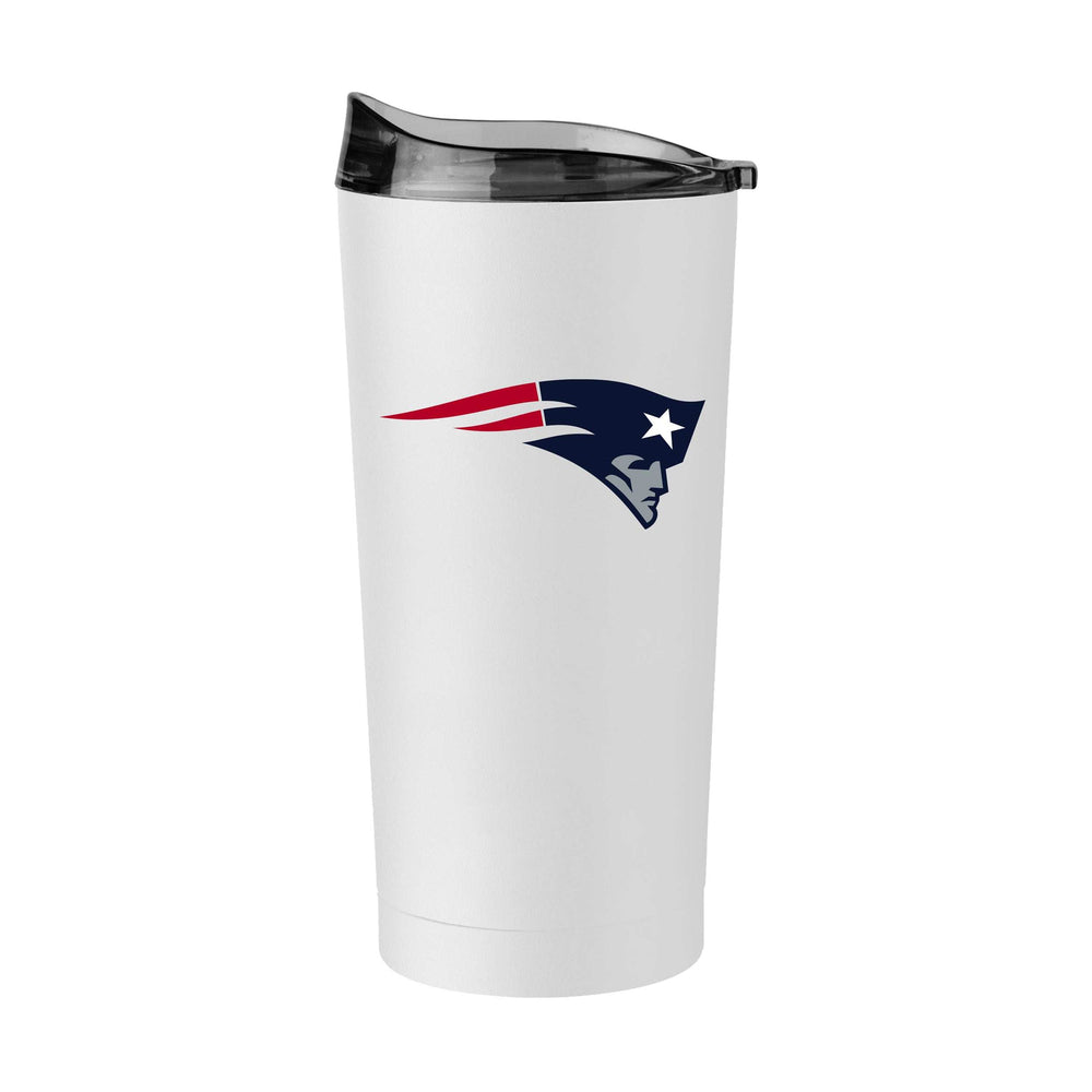 New England Patriots 20oz Swagger White Powder Coat Tumbler - Logo Brands - Flyclothing LLC