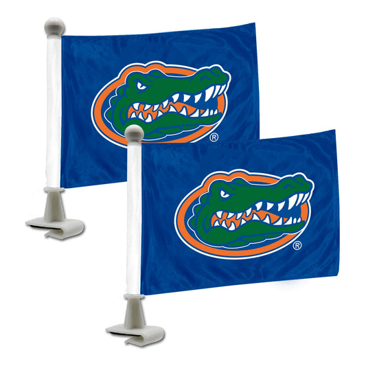 Florida Gators Ambassador Car Flags - 2 Pack Mini Auto Flags, 4in X 6in - Florida