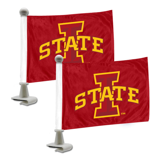 Iowa State Cyclones Ambassador Car Flags - 2 Pack Mini Auto Flags, 4in X 6in - Iowa State