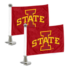 Iowa State Cyclones Ambassador Car Flags - 2 Pack Mini Auto Flags, 4in X 6in - Iowa State