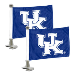 Kentucky Wildcats Ambassador Car Flags - 2 Pack Mini Auto Flags, 4in X 6in - Kentucky
