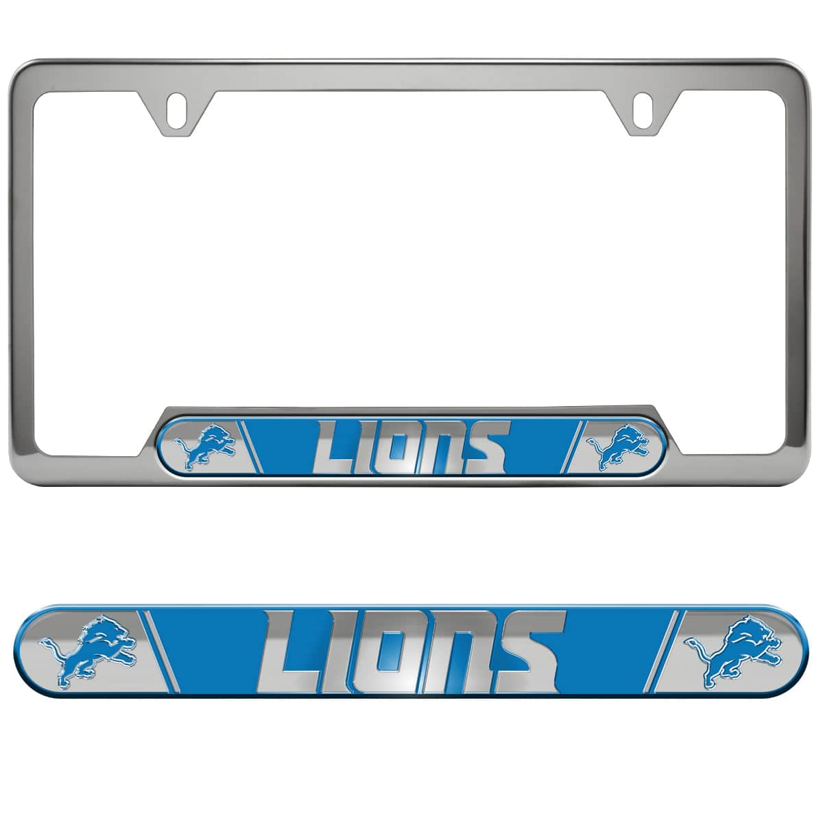 Detroit Lions Embossed License Plate Frame, 6.25in x 12.25in - Detroit Lions