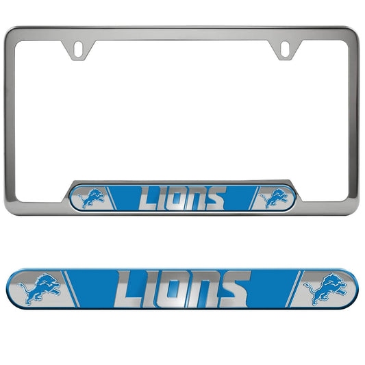 Detroit Lions Embossed License Plate Frame, 6.25in x 12.25in - Detroit Lions