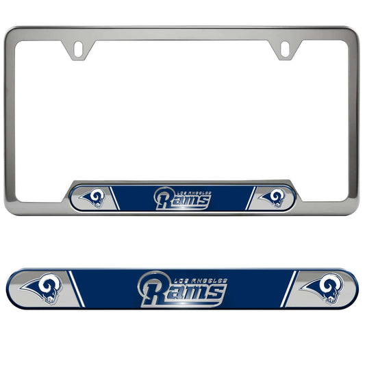 Los Angeles Rams Embossed License Plate Frame, 6.25in x 12.25in - Los Angeles Rams