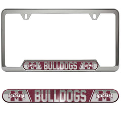 Mississippi State Bulldogs Embossed License Plate Frame, 6.25in x 12.25in