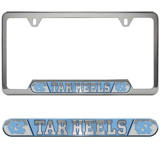North Carolina Tar Heels Embossed License Plate Frame, 6.25in x 12.25in - North Carolina