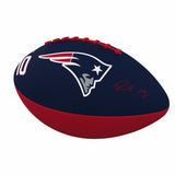 New England Patriots Drake Maye Players Junior Size Rubber Football - Logo Brands - Flyclothing LLC