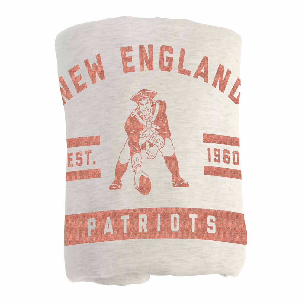 New England Patriots Retro Sublimated Sweatshirt Blanket - Logo Brands - Flyclothing LLC