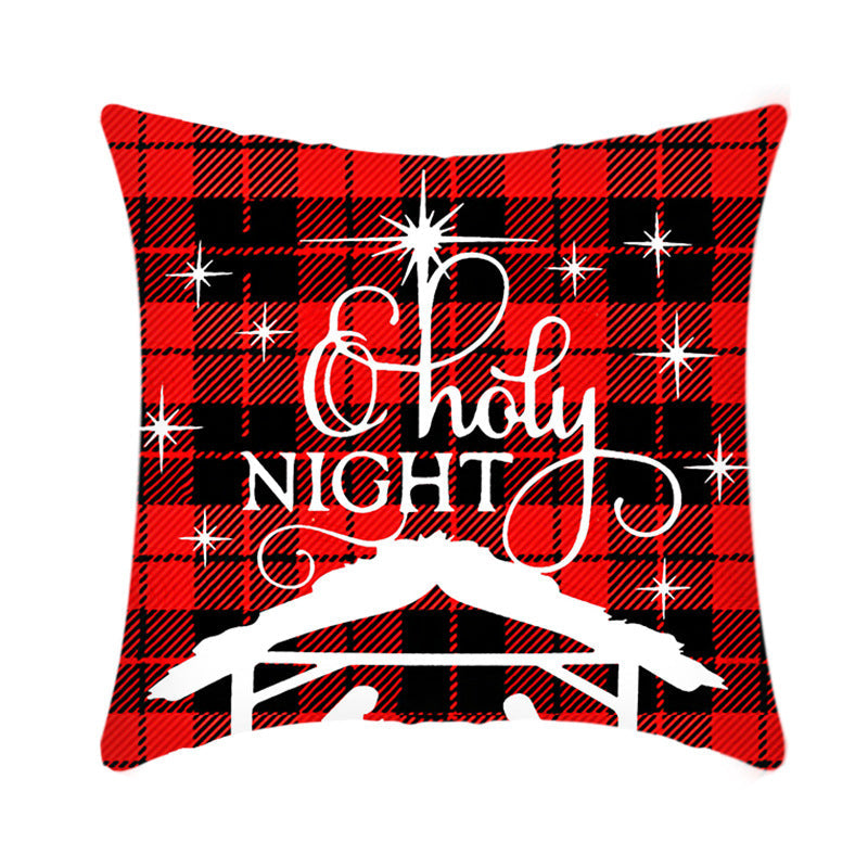 Merry Christmas Cushion Cover 45cm Elk Santa Claus Short Plush Sofa Pillow Cover Home Decor Pillowcase Christmas Decoration - My Store - Flyclothing LLC