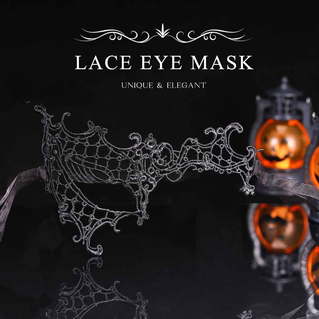 Masquerade Lace Mask Women Black Lace Masks Costume Party Proms Face Mask Halloween Eye Mask - SHOMICOBOUTIQUE - Flyclothing LLC