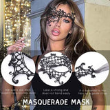 Masquerade Lace Mask Women Black Lace Masks Costume Party Proms Face Mask Halloween Eye Mask - SHOMICOBOUTIQUE - Flyclothing LLC