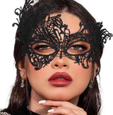 Masquerade Lace Mask Women Black Lace Masks Costume Party Proms Face Mask Halloween Eye Mask - SHOMICOBOUTIQUE - Flyclothing LLC