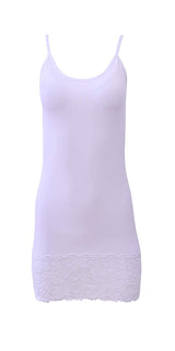 EGI Luxury Modal Women's Lace-Trimmed Full Slips Chemise. Proudly Made in Italy (1129)