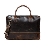 Modernist Leather Laptop Bag-Dark Brown - Classy Leather Bags - Flyclothing LLC