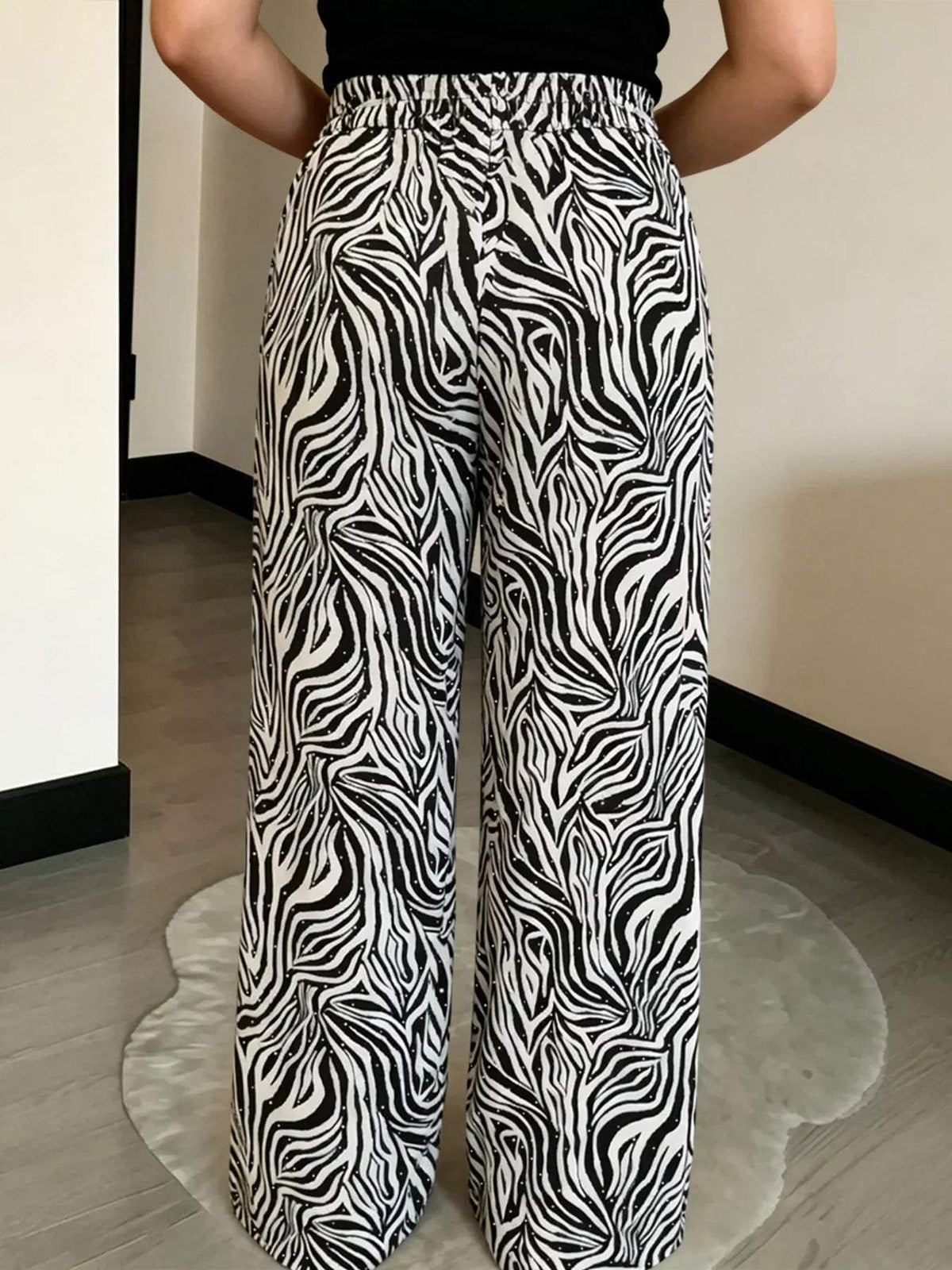 Drawstring Wide-Leg Pants - Trendsi - Flyclothing LLC