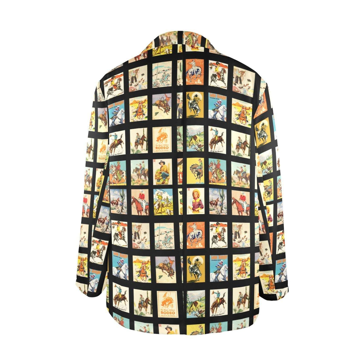 Baha Ranch Vintage Cowboy Collage Women's Western Blazer
