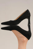 Beast Fashion Faux Suede Point Toe Pumps - Trendsi
