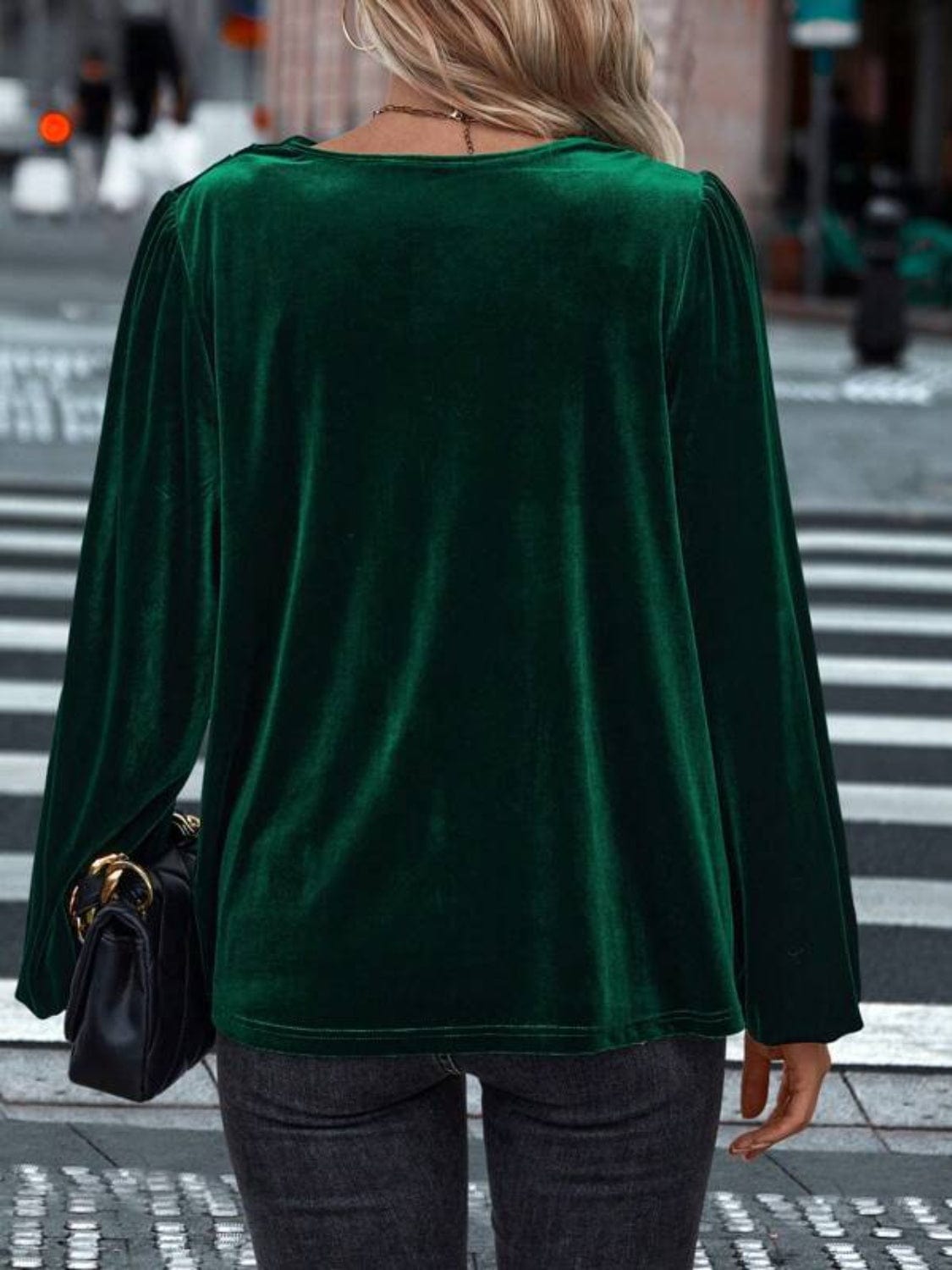 Lovelet Cowl Neck Long Sleeve Blouse - Trendsi