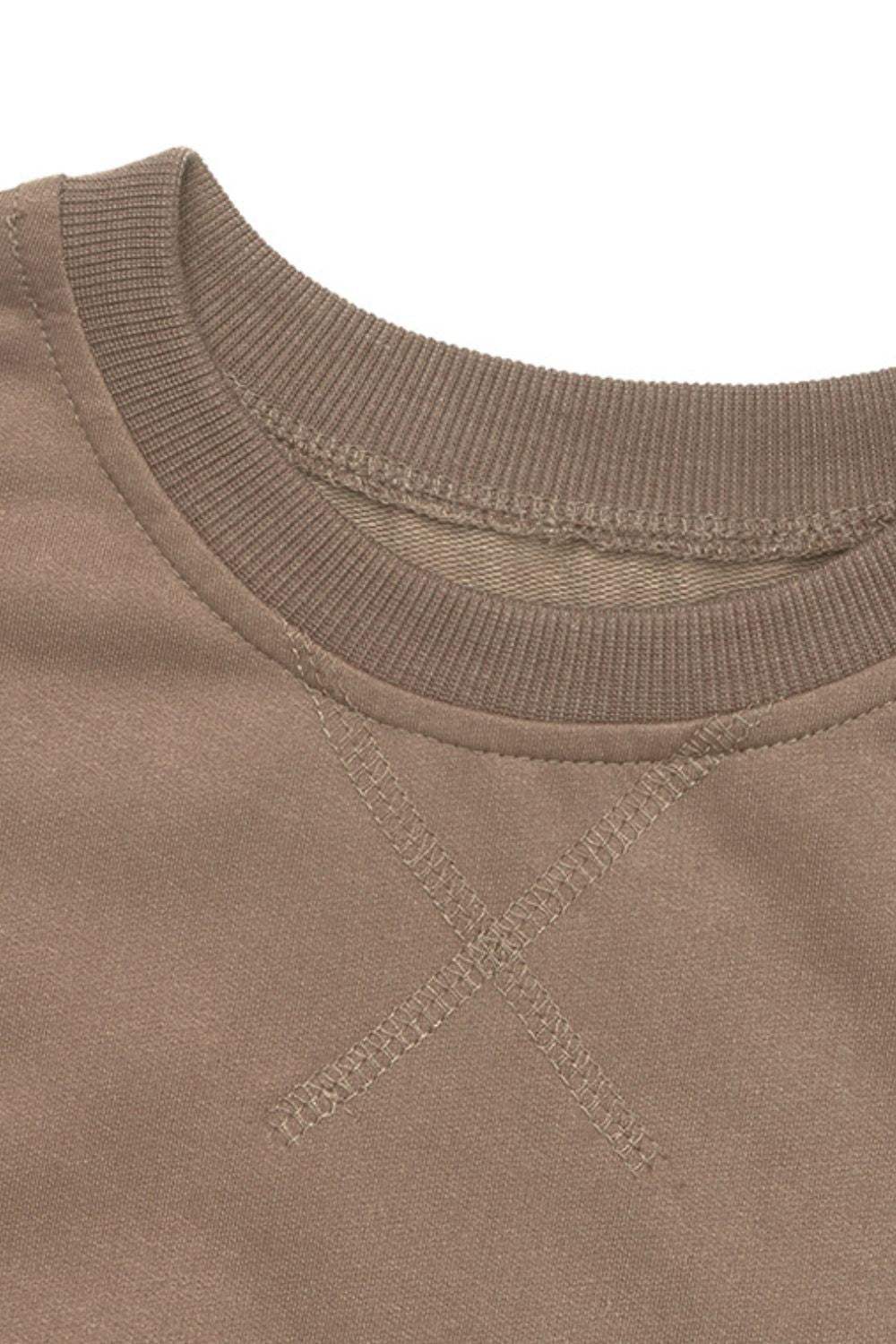 Perfee Round Neck Long Sleeve Top and Pants Set - Trendsi - Flyclothing LLC