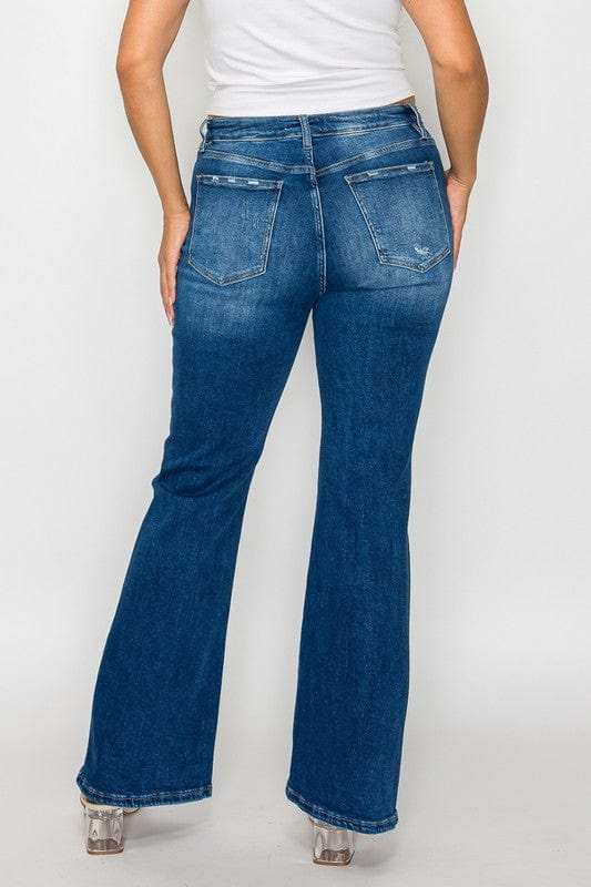 bytos Full Size High Rise Bootcut Jeans with Pockets - Trendsi - Flyclothing LLC