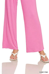 Zenana V-neck Oversized Top & Pants Set - Trendsi - Flyclothing LLC