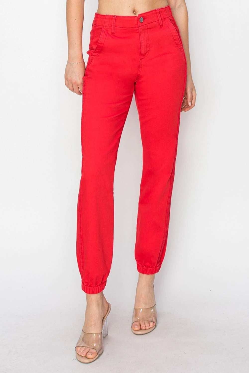 RISEN Full Size High Waisted Jogger Jeans - Trendsi - Flyclothing LLC
